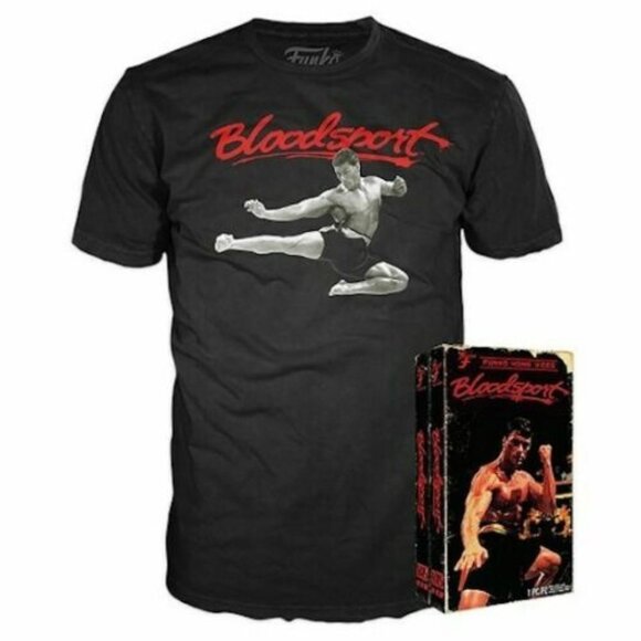 Limited Ed Funko Pop BLOODSPORT Tee Home VHS Pack - Picture 1 of 4